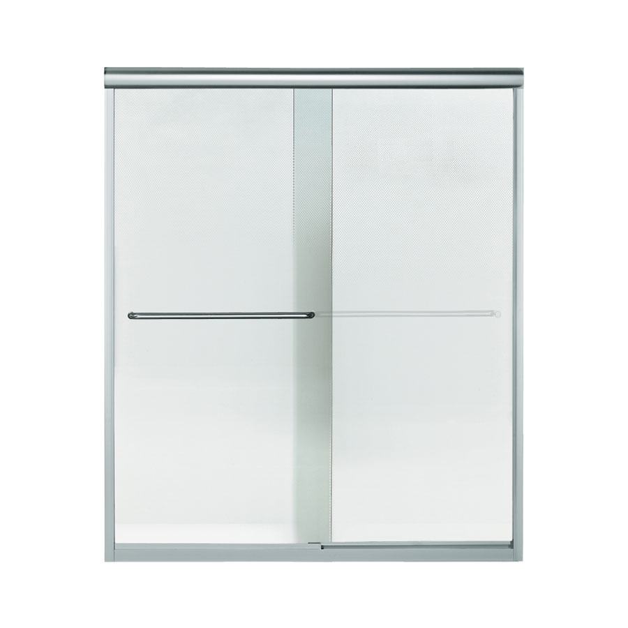 Sterling Finesse 4 ft 6.62 in to 4 ft 11.62 in W x 5 ft 10.06 in H Silver Sliding Shower Door