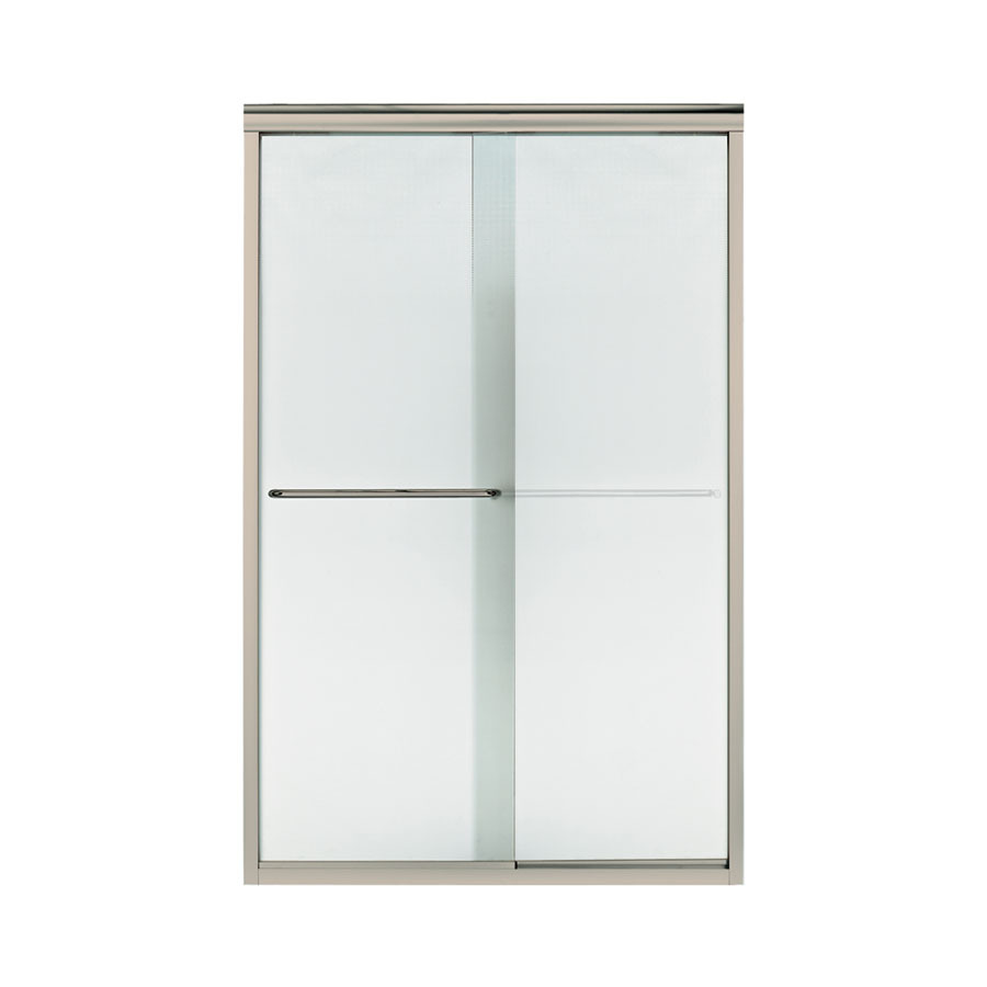 Sterling Finesse 45.75 in to 47.25 in W x 70.3125 in H Brushed Nickel Sliding Shower Door