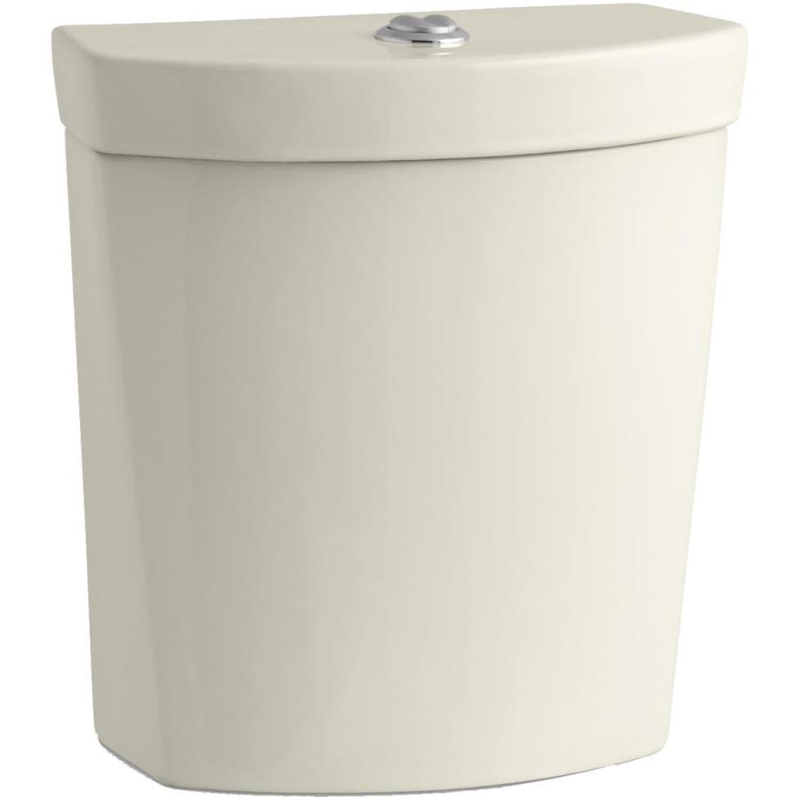 KOHLER Persuade Almond 1.6; 0.8 GPF 12 in Rough In Dual Flush High Efficiency Toilet Tank