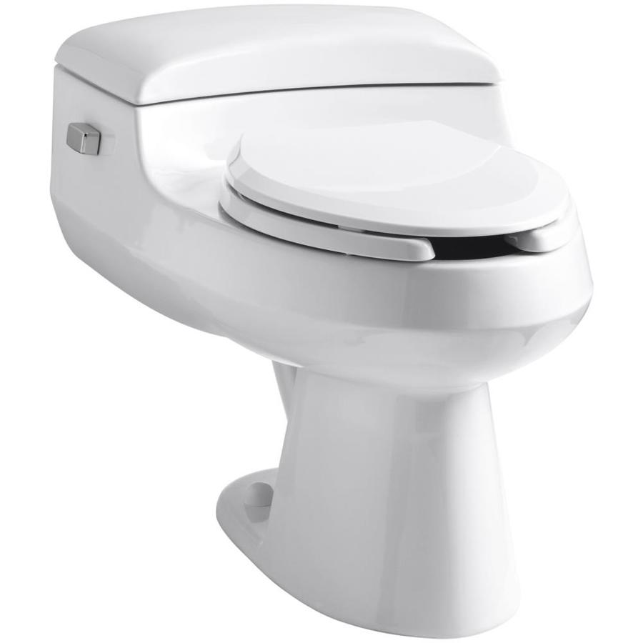 KOHLER San Raphael White 1.0 GPF (3.79 LPF) 12 in Rough In WaterSense Elongated Pressure Assist 1 Piece Comfort Height Toilet