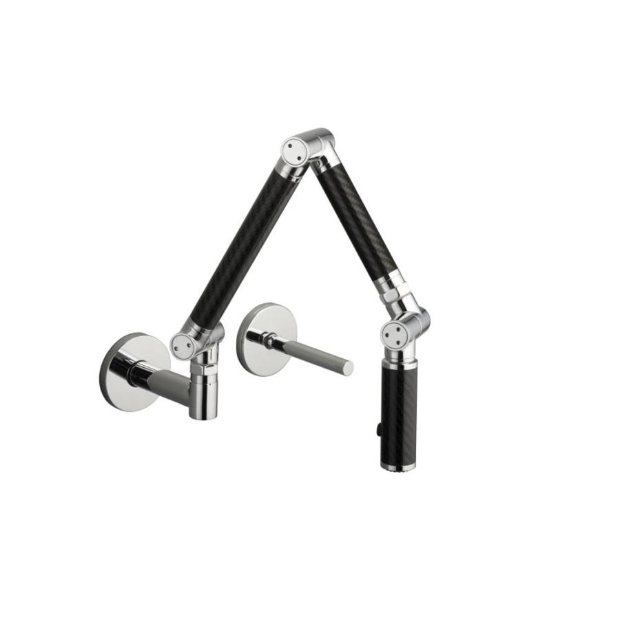 Shop KOHLER Karbon Polished Chrome 1 Handle High Arc Kitchen Faucet at 