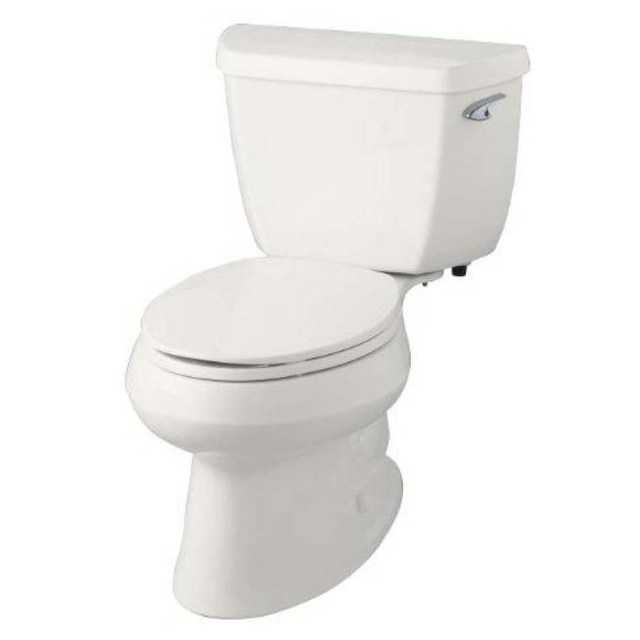 KOHLER Wellworth White 1.28 GPF (4.85 LPF) 12 in Rough In WaterSense Elongated 2 Piece Standard Height Toilet