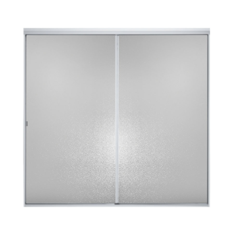 Sterling Standard 54 in to 59 in W x 56.4375 in H Silver Sliding Shower Door