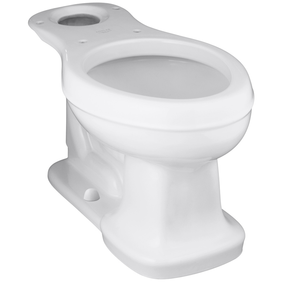 KOHLER Bancroft Chair Height White 12 in Rough In Elongated Toilet Bowl