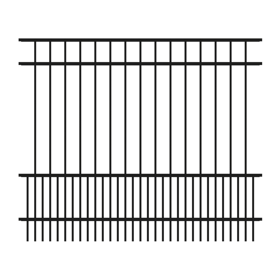 Ironcraft Black Powder Coated Aluminum Fence Panel (Common 60 in x 72 in; Actual 60 in x 72.3 in)