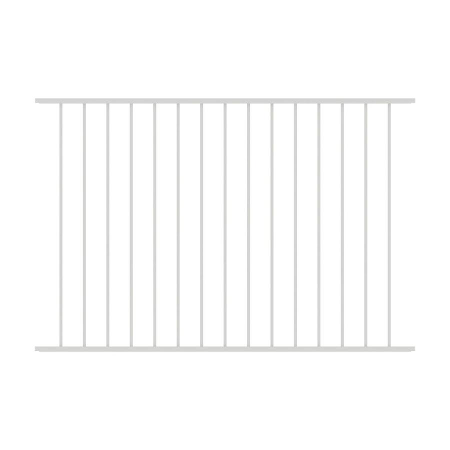 Ironcraft White Powder Coated Aluminum Fence Panel (Common 48 in x 72 in; Actual 48 in x 72.3 in)
