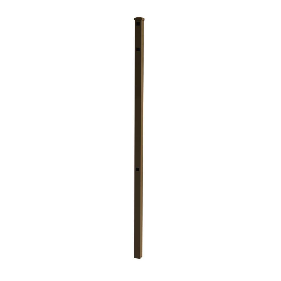 Ironcraft Bronze Powder Coat Aluminum Flat Cap Fence Post (Common 84 in; Actual 84 in)