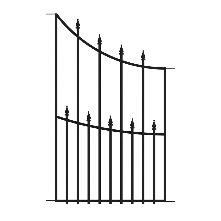 No Dig Powder Coated Steel Fence Panel (Common 36.5 in x 26.5 in; Actual 36.5 in x 26.5 in)