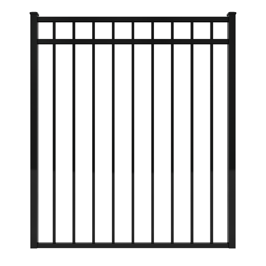 Garden Zone Black/Powder Coated Aluminum Fence Gate (Common 52 in x 44 in; Actual 52 in x 44 in)