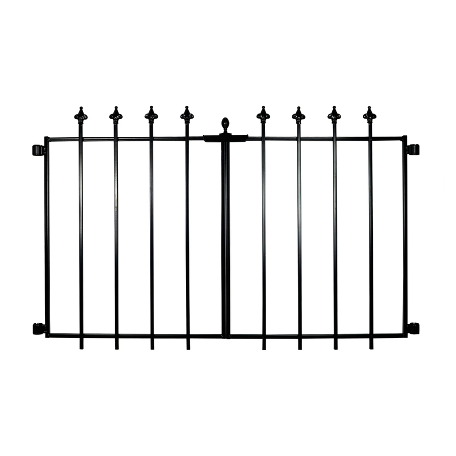 No Dig Powder Coated Steel Fence Gate (Common 27 in x 23 in; Actual 27.17 in x 22.52 in)