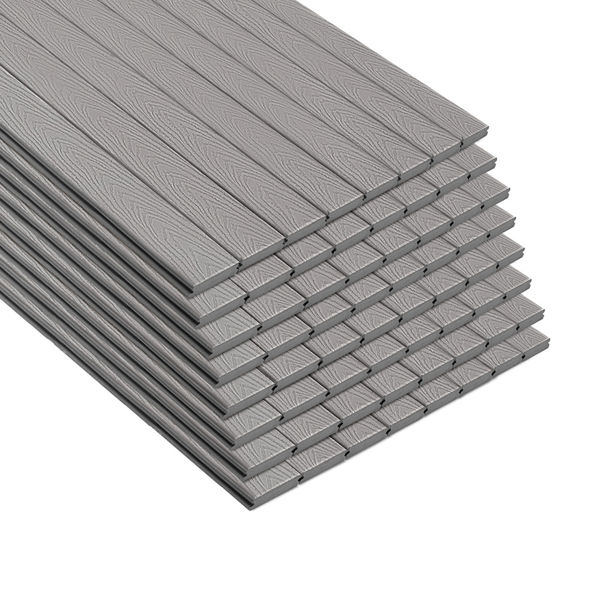 Trex Select Pebble Grey Groove Composite Deck Board (Actual 0.875 in x 5.5 in x 16 ft)