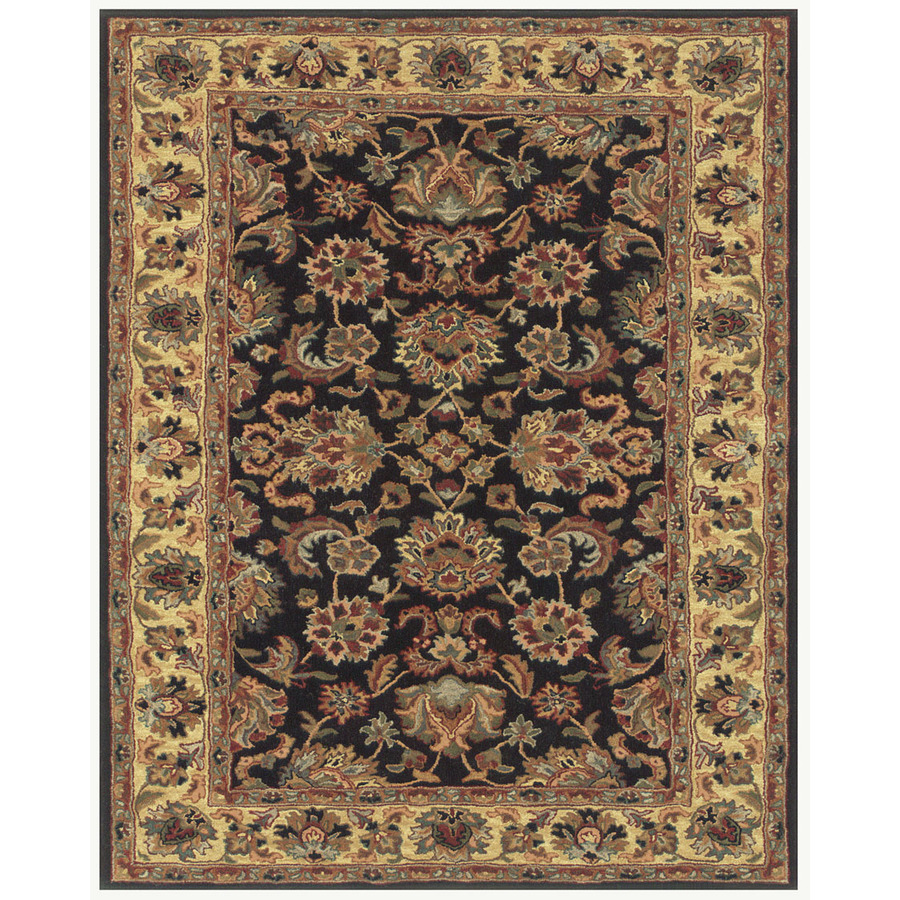 Wakefield 3 ft 6 in x 5 ft 6 in Rectangular Black Border Area Rug