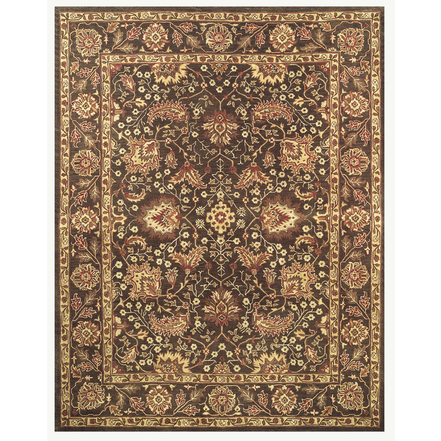 Sheridan 8 ft x 11 ft Rectangular Brown Solid Wool Area Rug