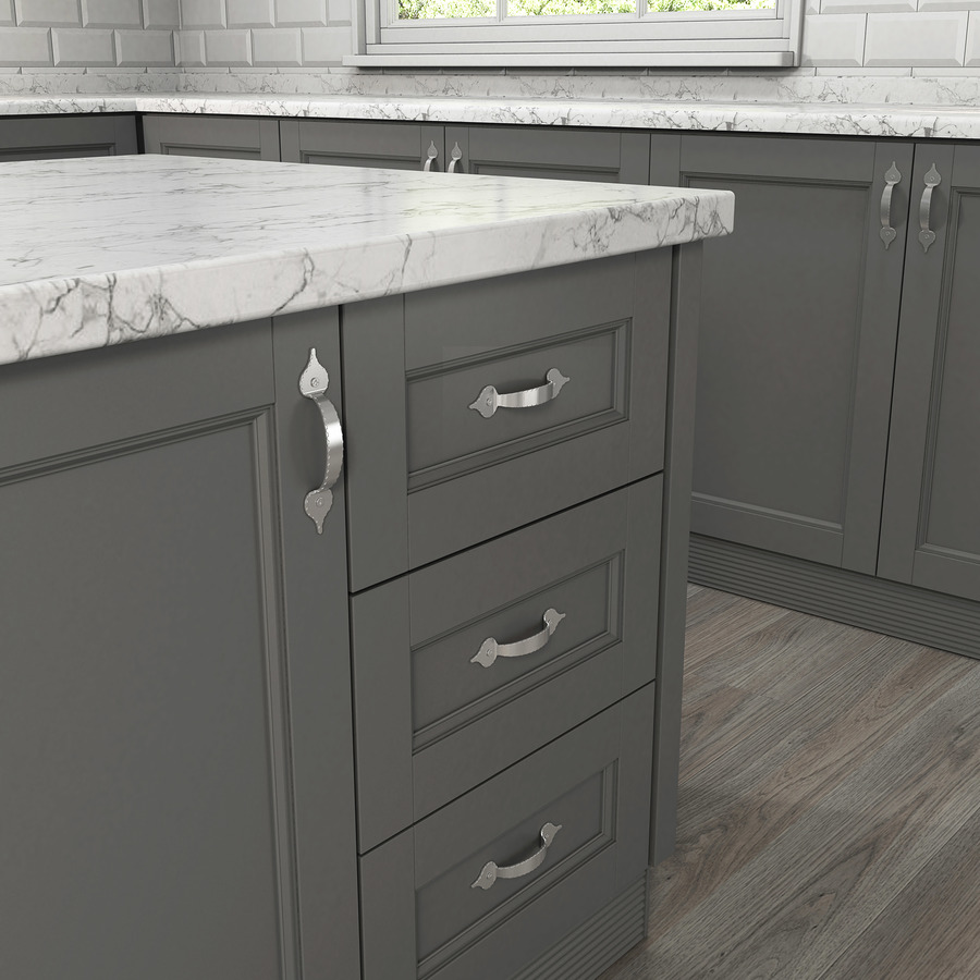 Style Selections 82mm Center to Center Satin Nickel Arched Cabinet Pull