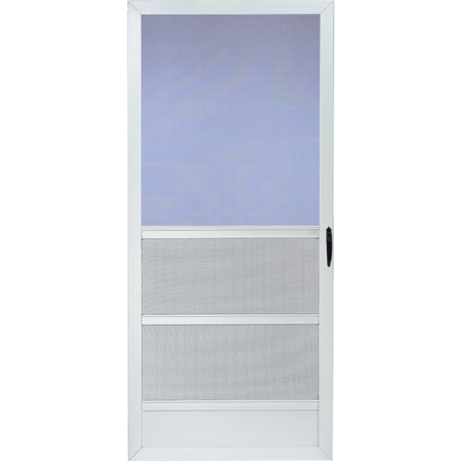 Comfort Bilt Palm Beach White Aluminum Screen Door (Common 81 in x 32 in; Actual 79.25 in x 31.25 in)