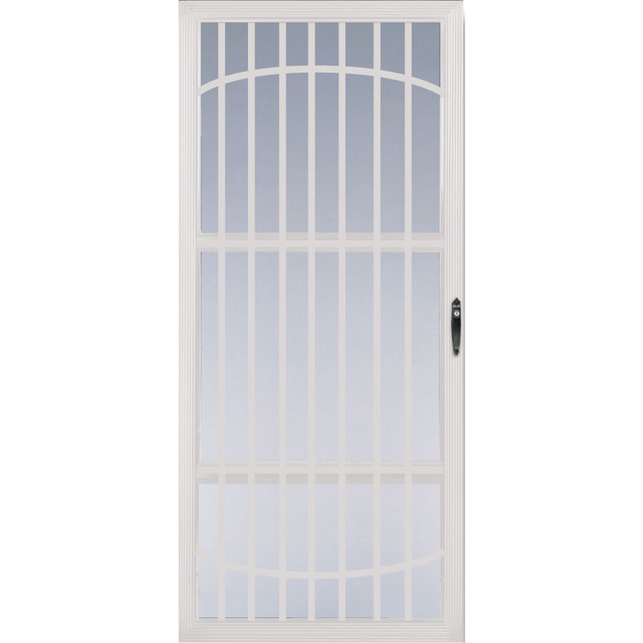 Comfort Bilt White Meridian Full View Tempered Glass Storm Door (Common 81 in x 36 in; Actual 81.28 in x 37 in)