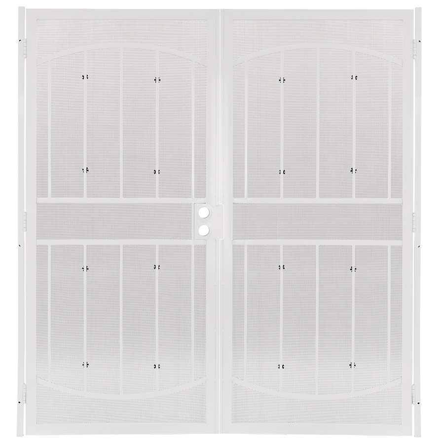 Gatehouse Gibraltar White Steel Security Door (Common 81 in x 64 in; Actual 81 in x 66.75 in)