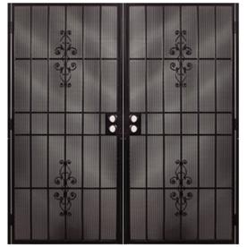 Gatehouse 64 in x 81 in Ares Black Steel Security Door