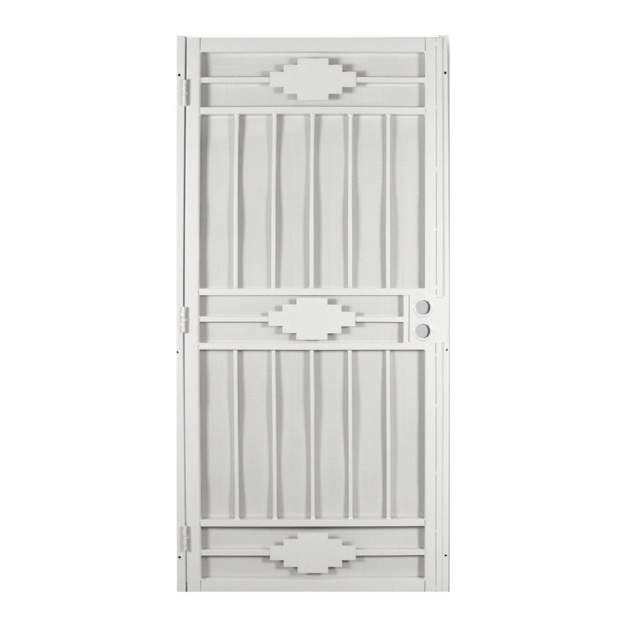 Gatehouse Cherokee White Steel Security Door (Common 81 in x 32 in; Actual 81 in x 35 in)