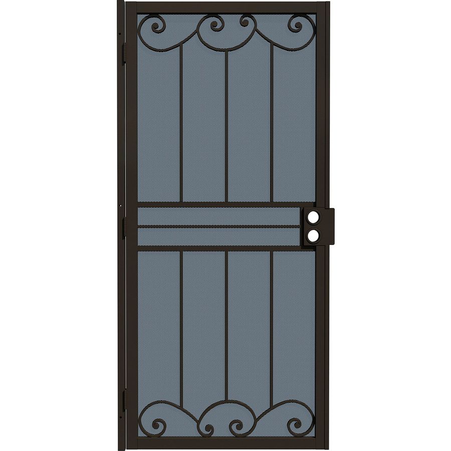 Gatehouse Sonoma Bronze Steel Security Door (Common 32 in x 80 in; Actual 35 in x 81 in)