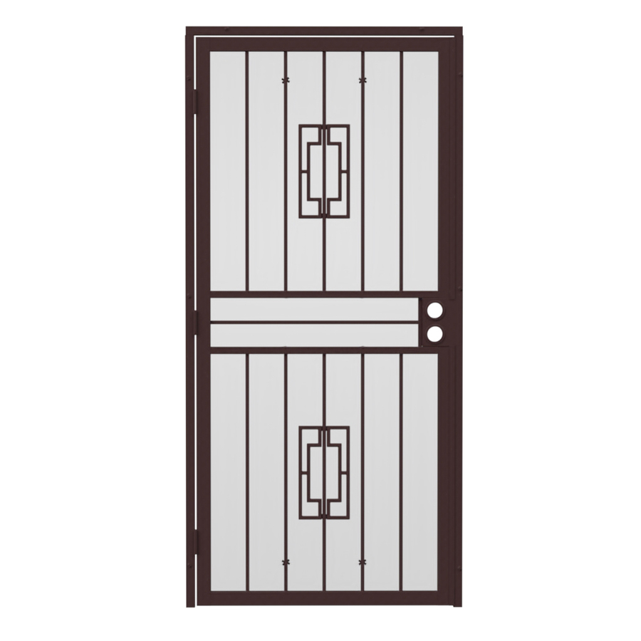 Gatehouse Ventura Bronze Steel Security Door (Common 32 in x 80 in; Actual 35 in x 81 in)