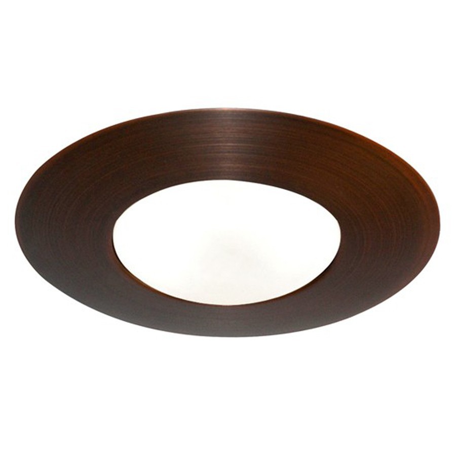 Juno 6 in Rubbed Bronze Open Recessed Light Trim