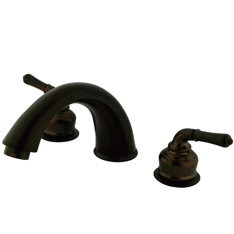 Kingston Brass Magellan Oil Rubbed Bronze 2 Handle Adjustable Deck Mount Tub Faucet