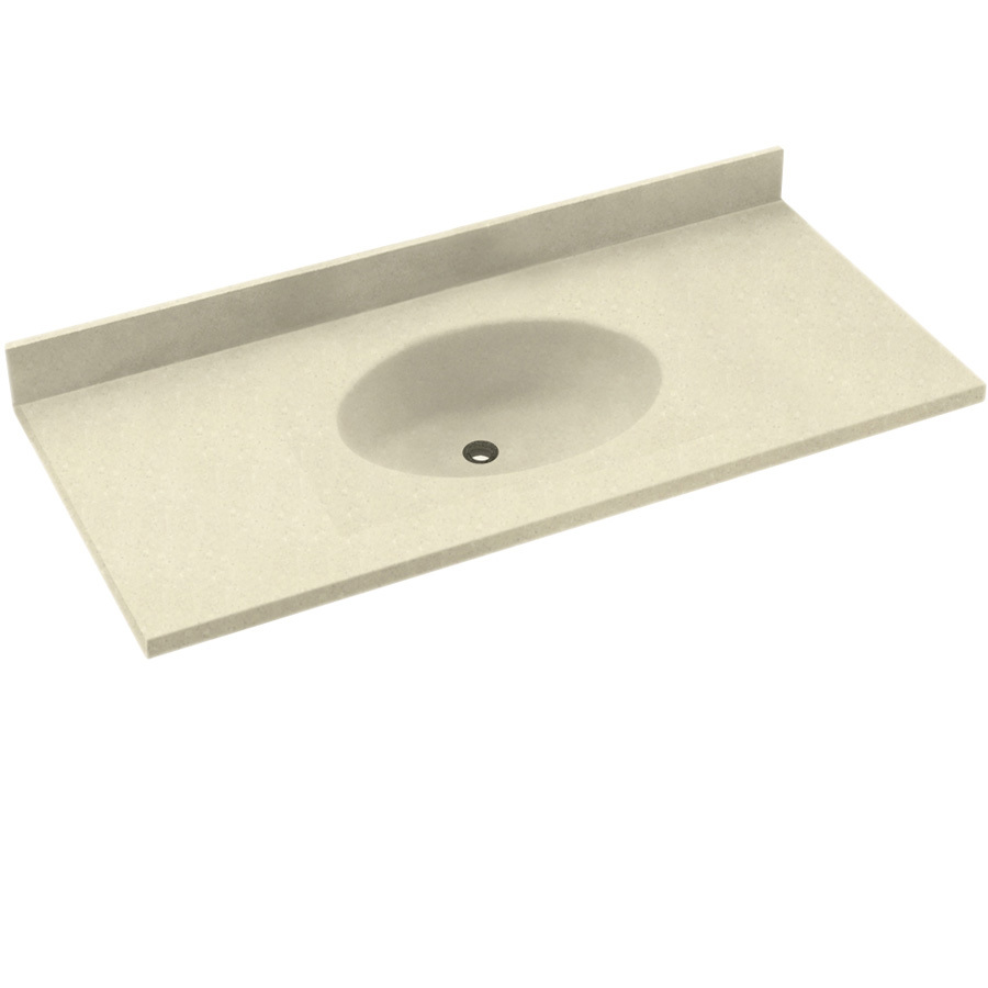 Swanstone Chesapeake 37 in W x 22 in D Bone Composite Integral Single Sink Bathroom Vanity Top