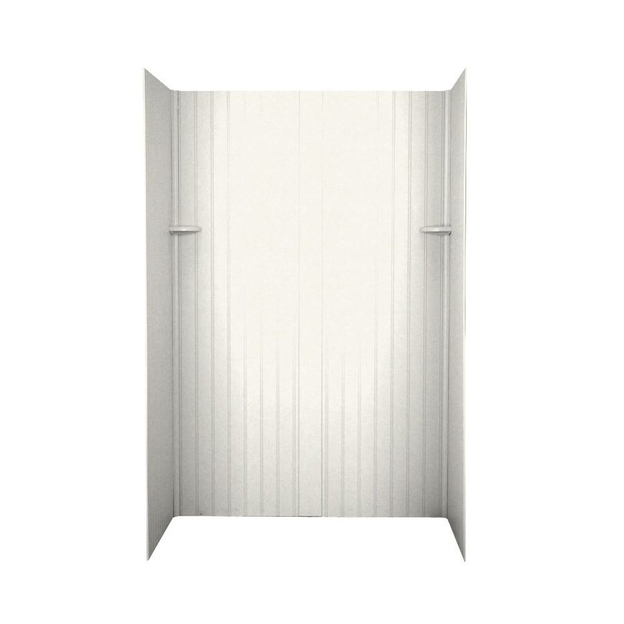Shop Swanstone Tahiti Ivory Solid Surface Shower Wall Surround Side and ...