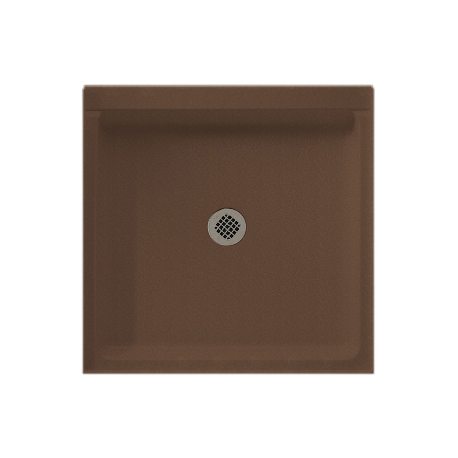 Swanstone Acorn Fiberglass/Plastic Composite Shower Base (Drain Included) (Common 42 in x 36 in; Actual 36 in x 42 in)