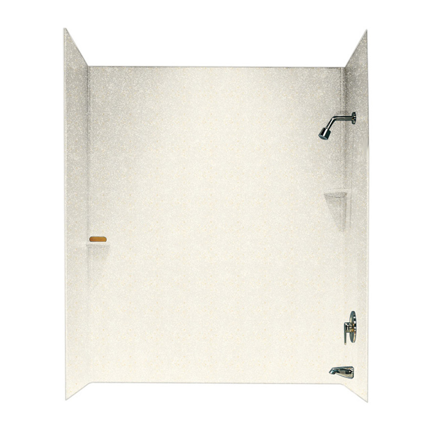 Swanstone 72 in W x 48 in D x 60 in H Babys Breath Fiberglass Bathtub Wall Surround