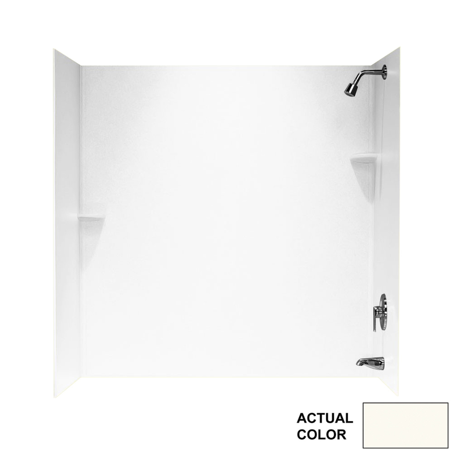 Swanstone Bright White Solid Surface Bathtub Wall Surround (Common 30 in x 60 in; Actual 60 in x 30 in x 60 in)
