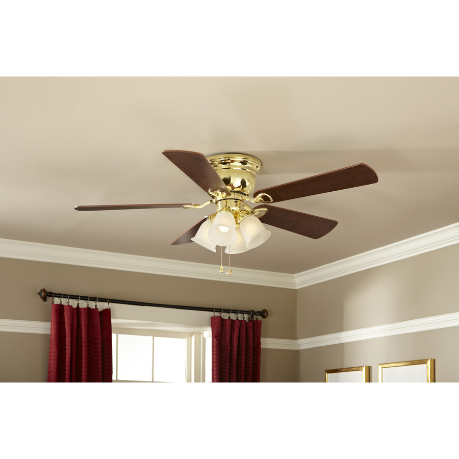 Harbor Breeze 52 Polished Brass Ceiling Fan Shelly Lighting