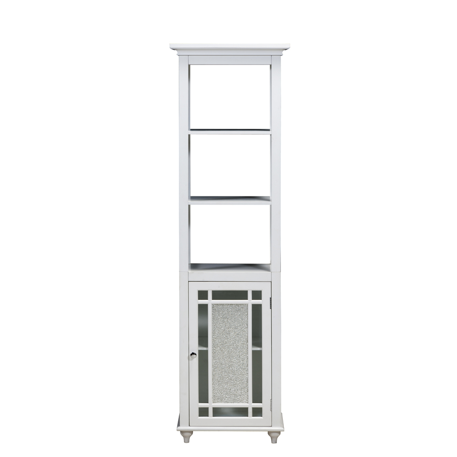 Elegant Home Fashions Wesley 62"H x 18"W x 11"D White Linen Cabinet