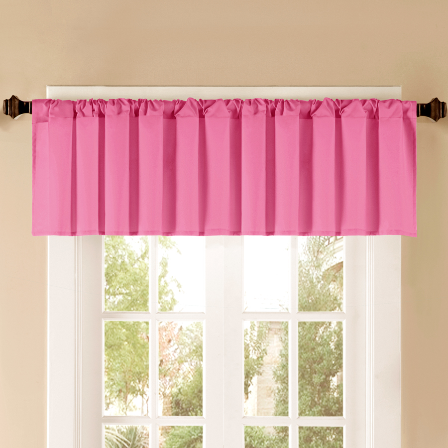 Style Selections 52 in L Thermal Pink Tailored Valance