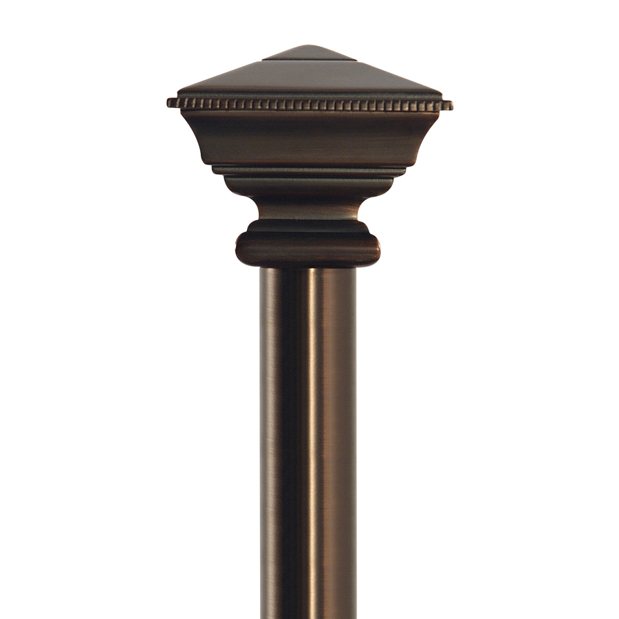 allen + roth 72 in to 144 in Sienna Bronze Metal Single Curtain Rod