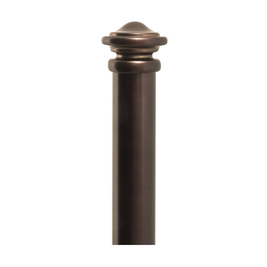 allen + roth 72 in to 144 in Sienna Bronze Metal Single Curtain Rod