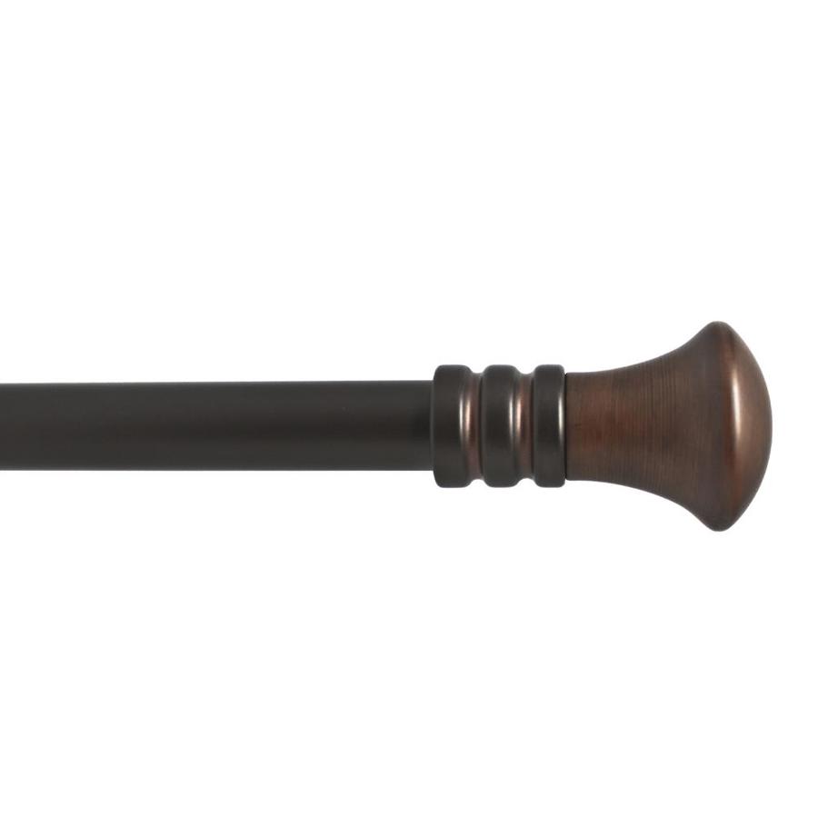 Style Selections 72 in to 144 in Aged Bronze Single Curtain Rod