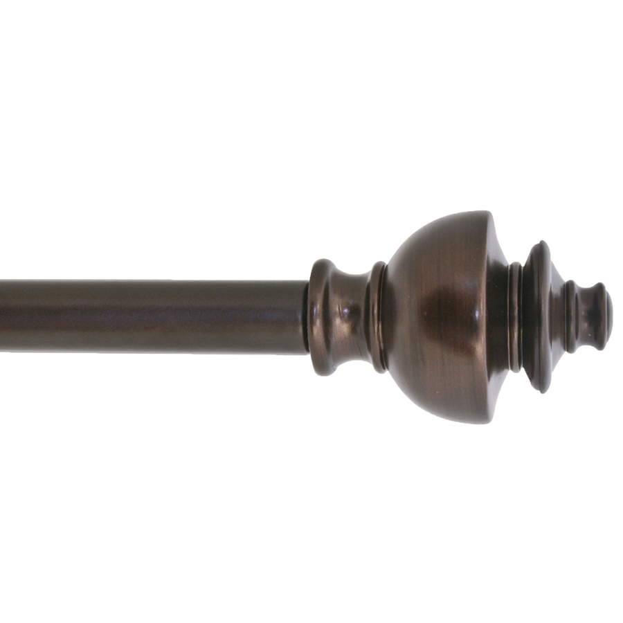 Style Selections 48-in To 84-in Aged-bronze Steel Single Curtain Rod | 29996ZSB