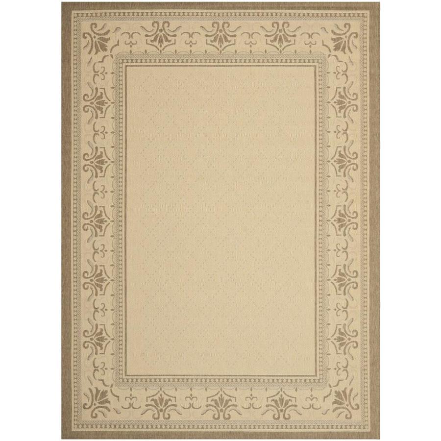 Safavieh Courtyard Natural and Brown Rectangular Indoor and Outdoor Machine Made Area Rug (Common 8 x 11; Actual 96 in W x 134 in L x 0.58 ft Dia)