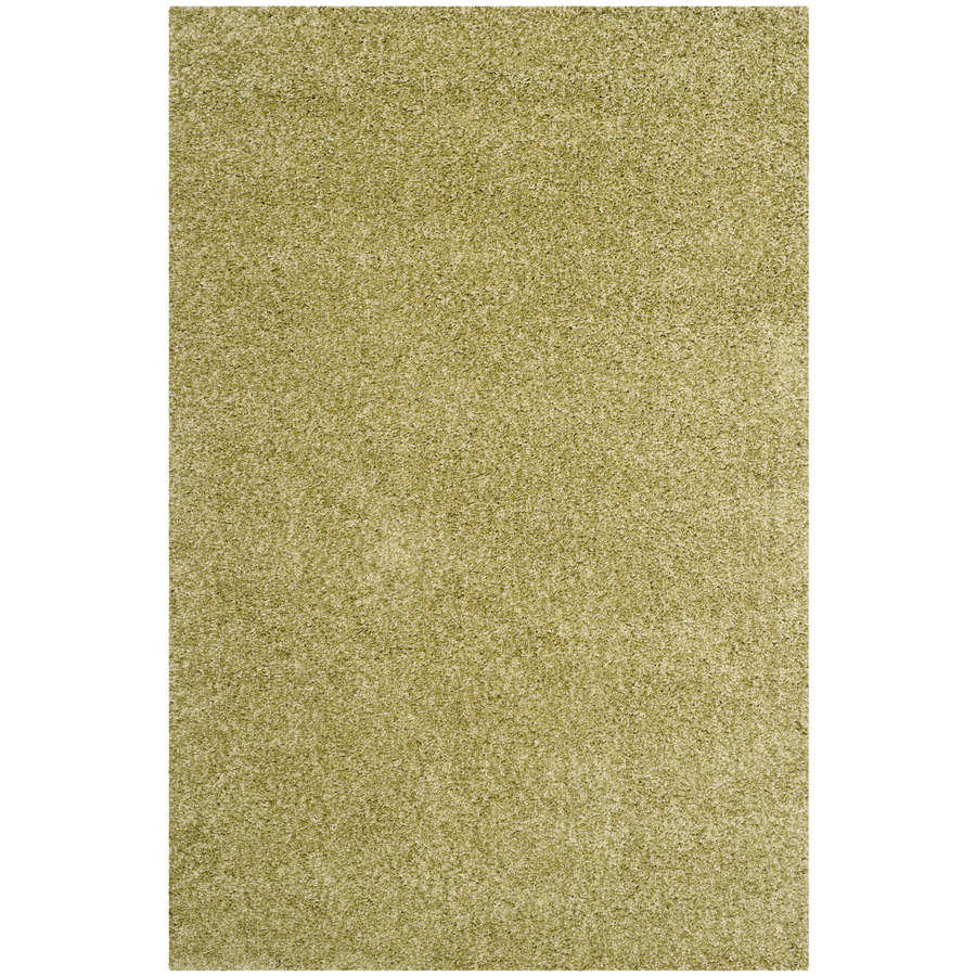 Safavieh California Shag Green Rectangular Indoor Machine Made Area Rug (Common 4 x 6; Actual 48 in W x 72 in L x 0.58 ft Dia)