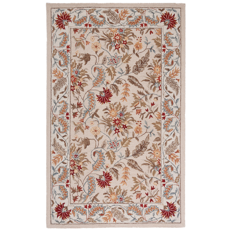 Safavieh Chelsea Ivory Rectangular Indoor Hand Hooked Area Rug (Common 6 x 9; Actual 72 in W x 108 in L x 0.5 ft Dia)