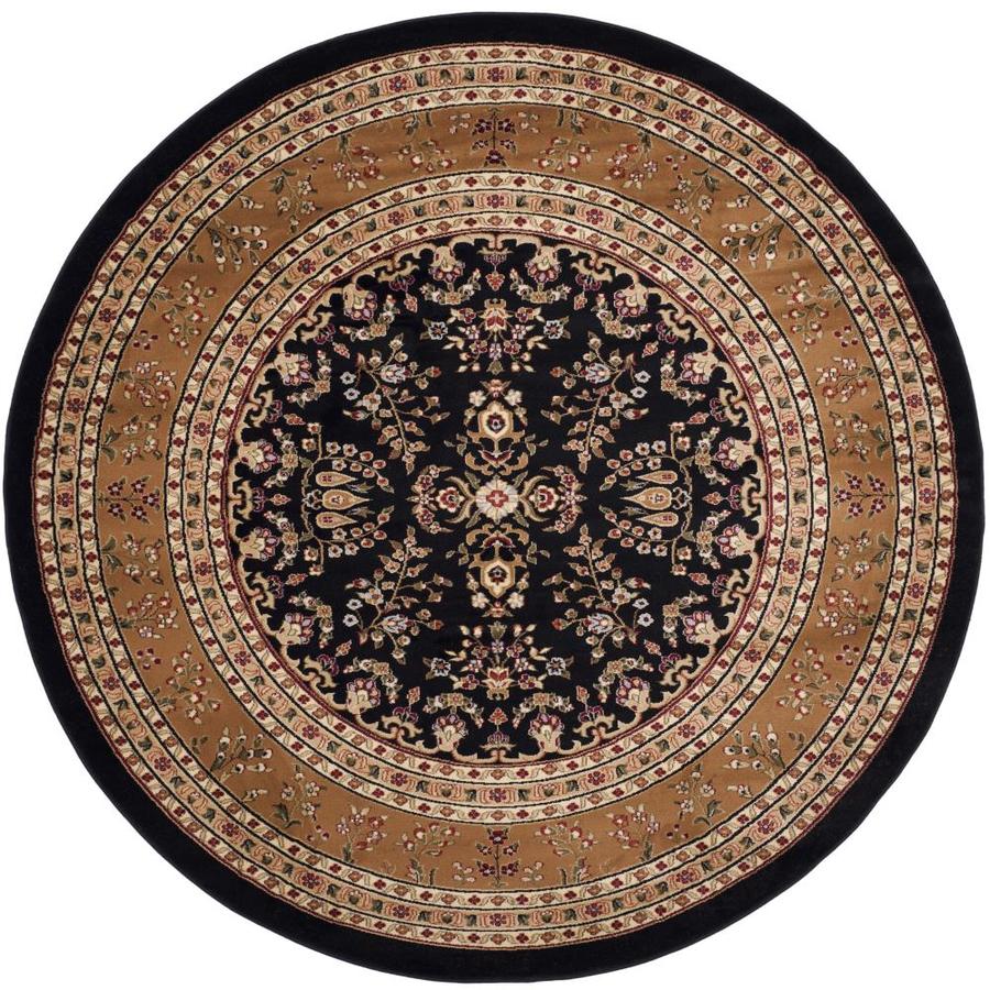 Safavieh Lyndhurst 8 ft x 8 ft Round Black Transitional Area Rug