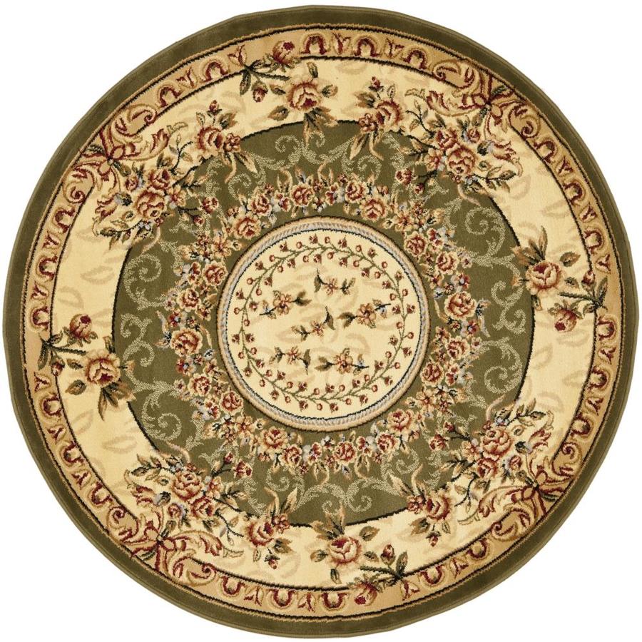 Safavieh Lyndhurst Sage and Ivory Round Indoor Machine Made Area Rug (Common 5 x 5; Actual 63 in W x 63 in L x 0.42 ft Dia)