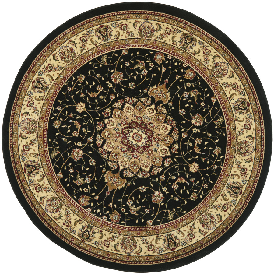 Safavieh Lyndhurst 8 ft x 8 ft Round Black Transitional Area Rug