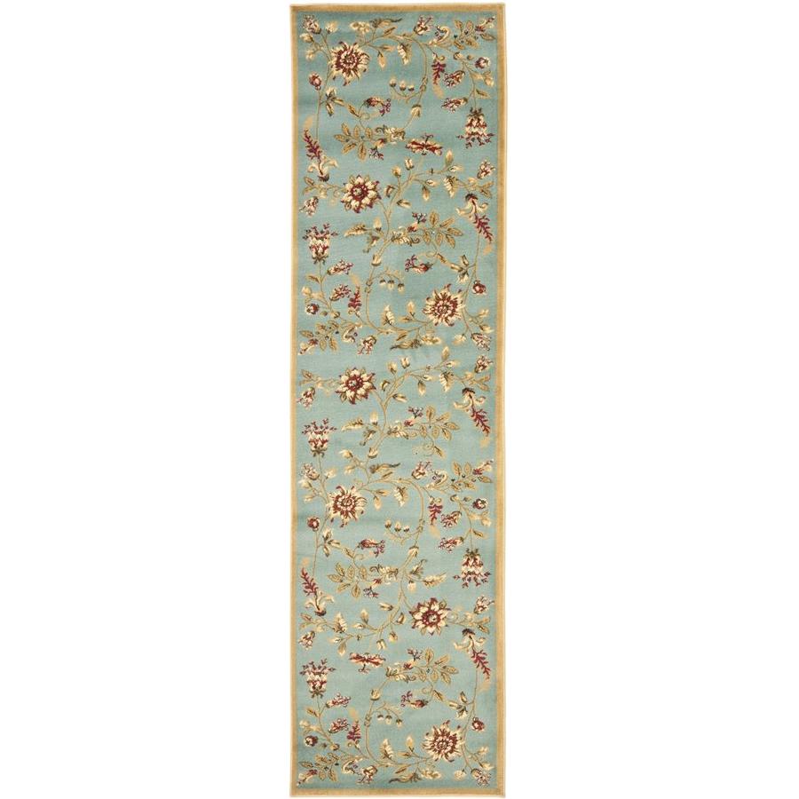 Safavieh Lyndhurst Blue and Multicolor Rectangular Indoor Machine Made Runner (Common 2 x 12; Actual 27 in W x 144 in L x 0.33 ft Dia)
