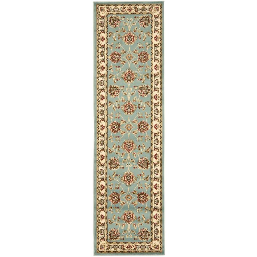 Safavieh Lyndhurst Blue and Ivory Rectangular Indoor Machine Made Runner (Common 2 x 16; Actual 27 in W x 192 in L x 0.5 ft Dia)