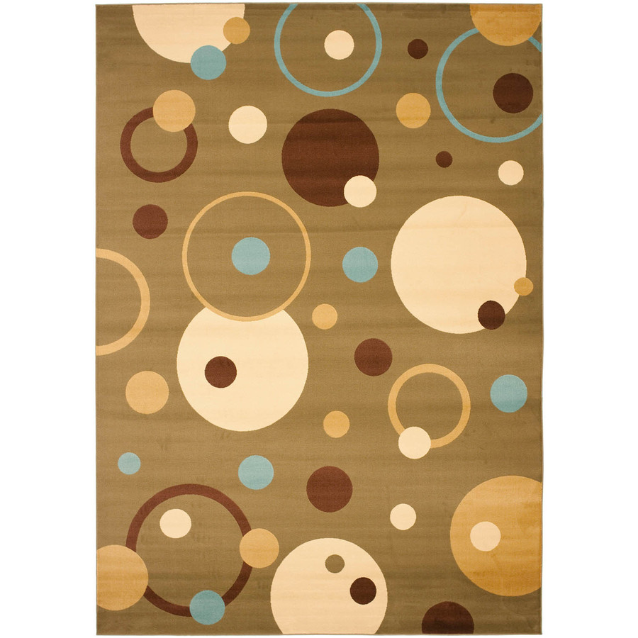 Safavieh Porcello Green and Multicolor Rectangular Indoor Machine Made Area Rug (Common 6 x 9; Actual 79 in W x 114 in L x 0.58 ft Dia)