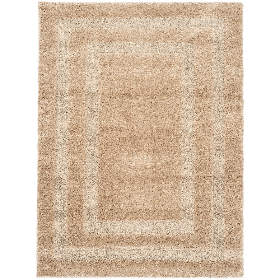 Safavieh Florida Shag 8 ft x 10 ft Rectangular Beige Transitional Area Rug