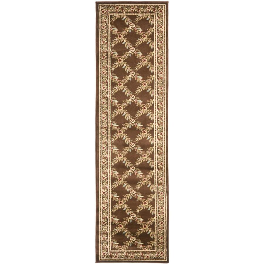 Safavieh Lyndhurst Brown and Brown Rectangular Indoor Machine Made Runner (Common 2 x 12; Actual 27 in W x 144 in L x 0.33 ft Dia)